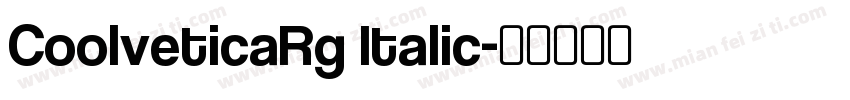 CoolveticaRg Italic字体转换